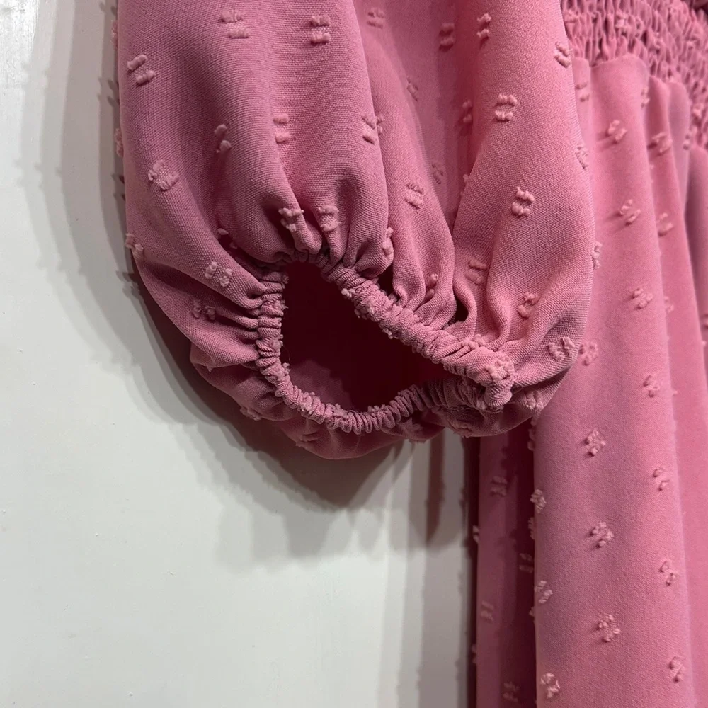 Pink Western Ruffle Mini Dress - Picture 5 of 6